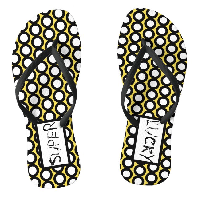 Chinelos de Dedos Círculos Super Sortudos Arte Abs (Pé da cama)