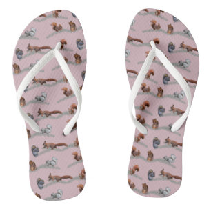 Chinelos de esquilo francês (cor-de-rosa)