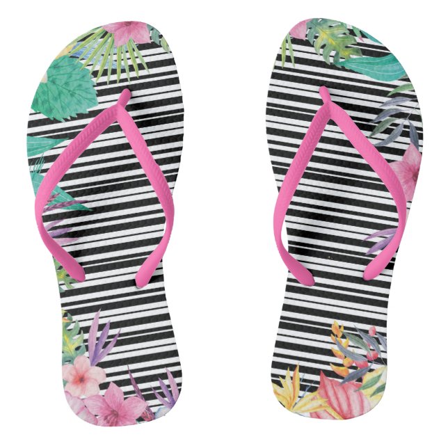 Chinelos de Impressão tropical (Pé da cama)