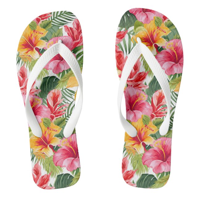 Chinelos de Impressão tropical (Pé da cama)