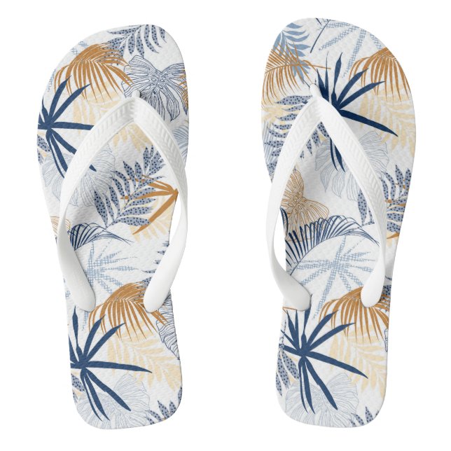 Chinelos de Impressão tropical (Pé da cama)