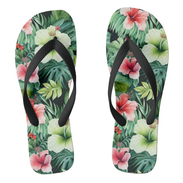 Chinelos de Impressão tropical (Pé da cama)