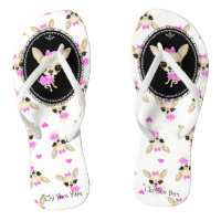 chinelos de logotipos grandes Chi Yum Yum