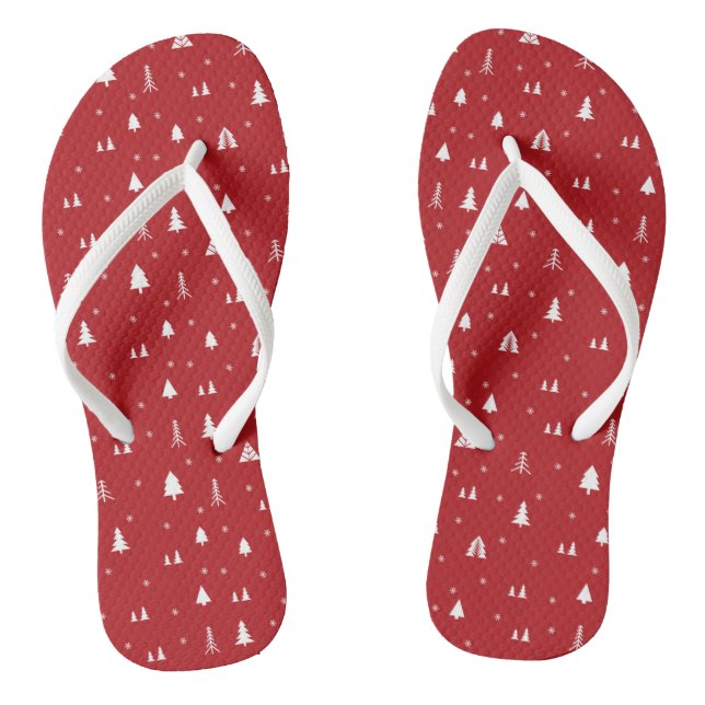 Chinelos de Natal e Flocos de Neve (Pé da cama)