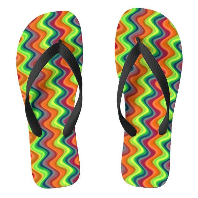 Chinelos de Ondas Psicodélicas (Pé da cama)