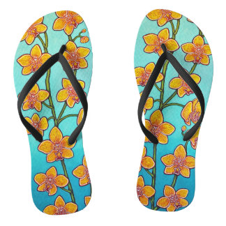 Chinelos de orquídea "Thin Strap" de Lisa Lorenz