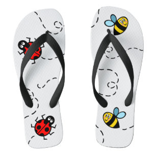 Chinelos de padrão Busy Bumblebee & Ladybird