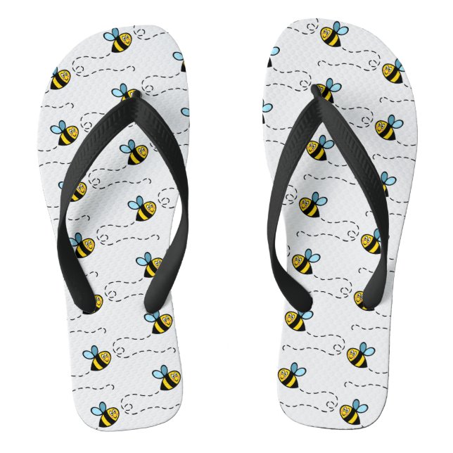 Chinelos de padrão de Bumblebee ocupados (Pé da cama)