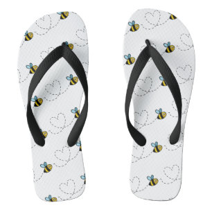 Chinelos de padrão de Bumblebee ocupados