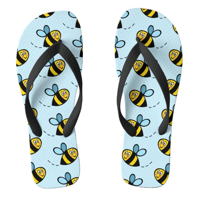 Chinelos de padrão de Bumblebee ocupados (Pé da cama)