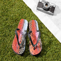 Chinelos de padrões do Abstrato de pele do Rainbow