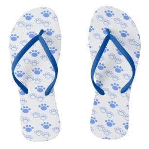 Chinelos de Pata Azul Claro e Branco