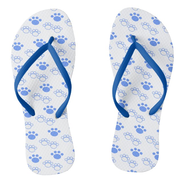 Chinelos de Pata Azul Claro e Branco (Pé da cama)