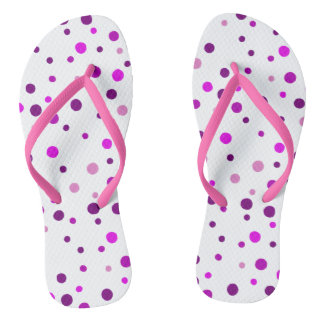 Chinelos de Pontos Pink Purple