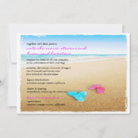 Chinelos de praia Convite de casamento