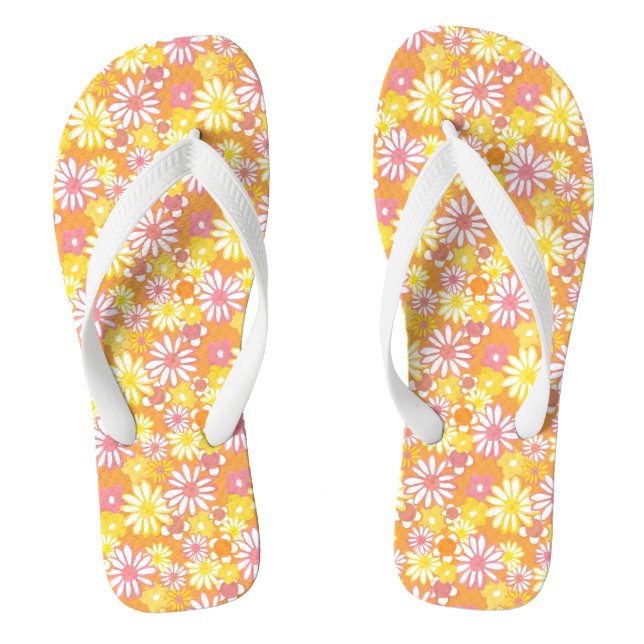 Chinelos de Summer Daisies (Pé da cama)