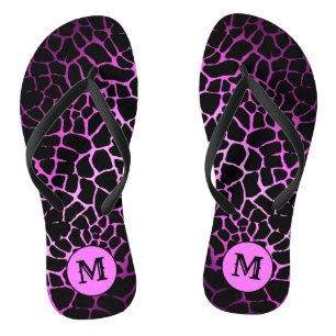Chinelos de Tigre Monogramas, cor-de-rosa, elegant