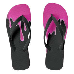 Chinelos de Unidade Rosa Hot, Strap Amplo para Adu