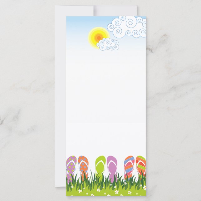 Chinelos De Verão Coloridos Divertidos No Jardim D (Frente)