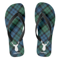 Deer Antlers Personalizou a Xadrez de Tartan Preto