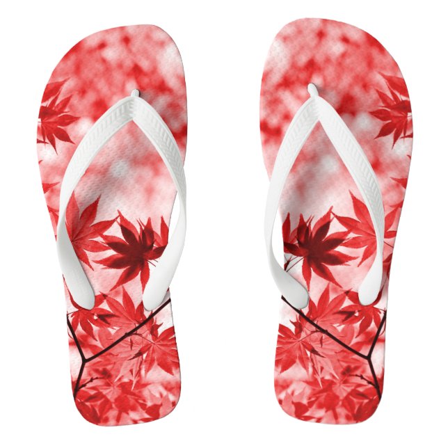 Chinelos Design de Folhas de Árvores de Maple-29997 (Pé da cama)
