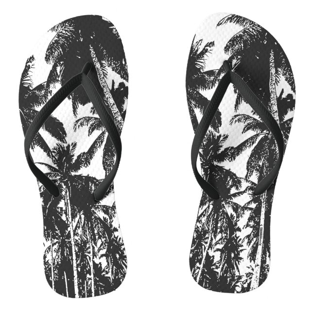 Chinelos Design de Palmeiras Tropicais (Pé da cama)