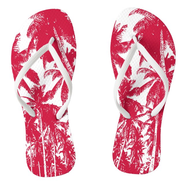Chinelos Design de Palmeiras Tropicais (Pé da cama)