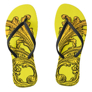 Chinelos Design Dourado de Ombre do redemoinho original do