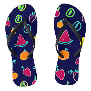 Chinelos Design Fantasia de Frutas Coloridas