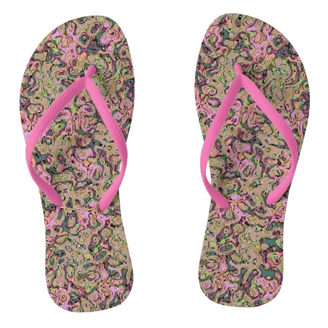 Chinelos Design Impressão de Besouro Rosa-Rosa-Vitoriano (Pé da cama)