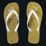 Chinelos Dourado Flipflops De Casamento Com Largura, BRIDE,<br><div class="desc">Adicione o papel dos membros do Partido Bridal,  casais casados e data de casamento a esses elegantes flipflops de casamento de praia de verão com um falso acabamento de ouro.</div>