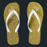 Chinelos Dourado Flipflops De Casamento Com Largura, BRIDE,<br><div class="desc">Adicione o papel dos membros do Partido Bridal,  casais casados e data de casamento a esses elegantes flipflops de casamento de praia de verão com um falso acabamento de ouro.</div>