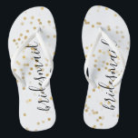 Chinelos Dourado Glam Confetti<br><div class="desc">Dourado glam confetti casamentos personalizados chinelos madeireiros</div>