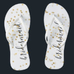 Chinelos Dourado Glam Confetti<br><div class="desc">Dourado glam confetti casamentos personalizados chinelos madeireiros</div>
