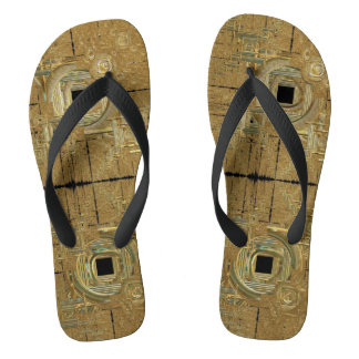 Chinelos Dourado Rush Thongs