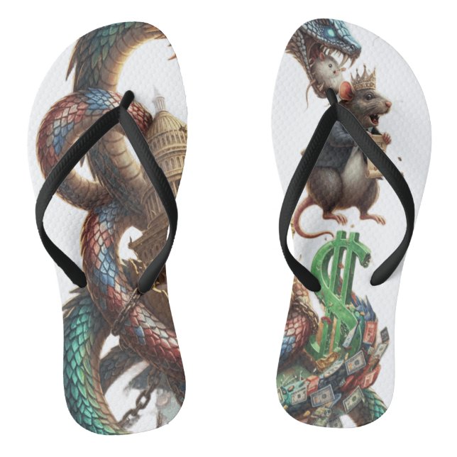 Chinelos Dragon & Mouse Power Flip-Flops – Fantasy Meets Fo (Pé da cama)