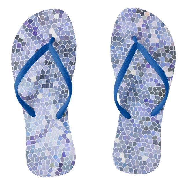 Chinelos Elegant ice blue mosaic (Pé da cama)
