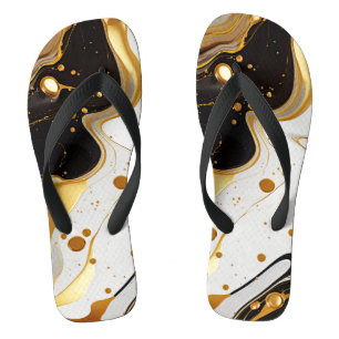 Chinelos Elegante mármore dourado luxuoso glam feminino