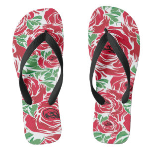 Chinelos Elegantes de Rosa Floral Vintage