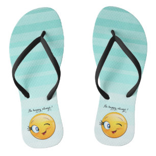 Chinelos Emoji pisc adorável Cara-Está feliz sempre