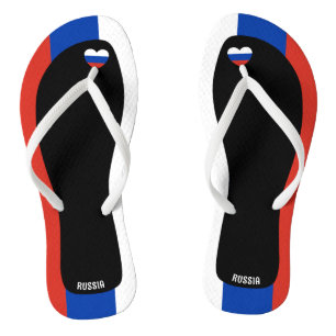 Chinelos Encantadoras Cores da Bandeira da Rússia Patriótic