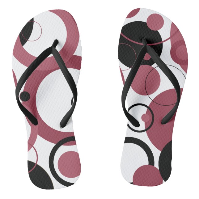 Chinelos Enfumaçado Topaz e Círculos Pretos (Pé da cama)