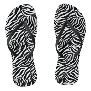 Chinelos Estampa de Zebra Adulto