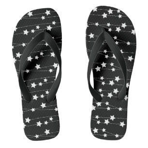 Chinelos Estrela Branca Preta