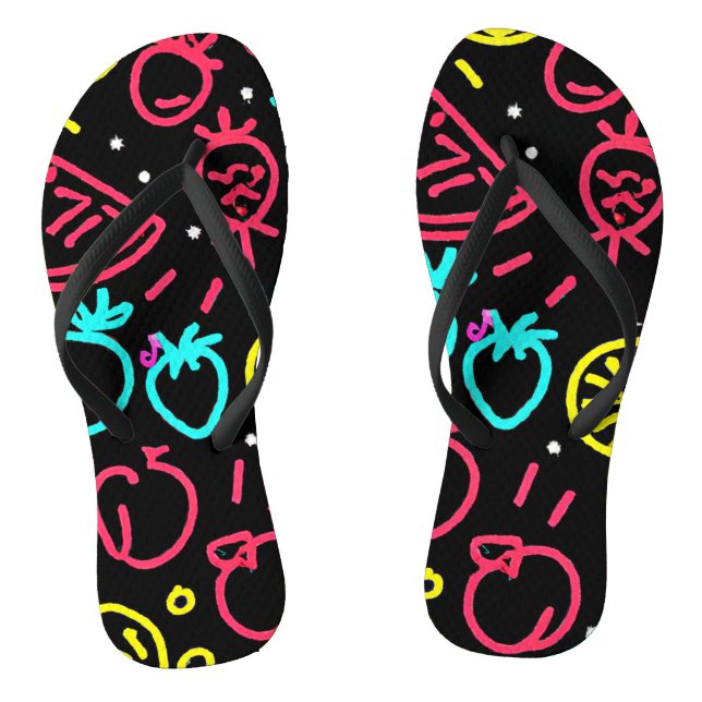 Chinelos Extravagância de Frutas Neon (Pé da cama)