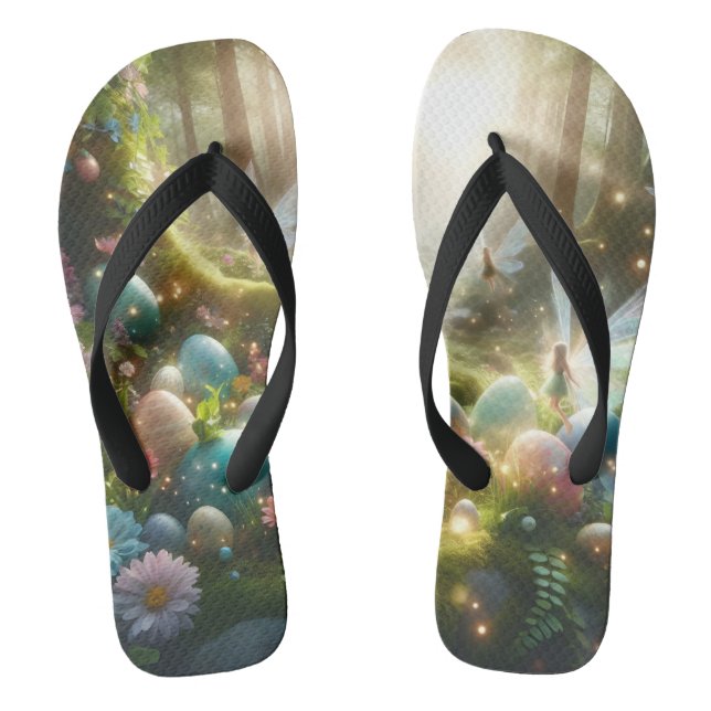 Chinelos Fadas da Floresta Mística Ovos Mágicos da Primaver (Pé da cama)
