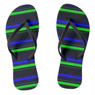 Chinelos Faixa Verde Azul Preta