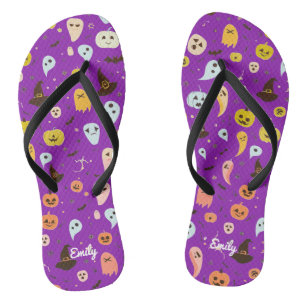 Chinelos Fantasma fofo Halloween Personalizado
