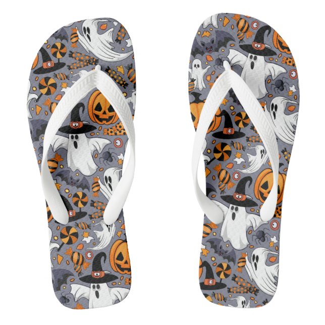Chinelos Fantasmas Spooky e Monstros Cute Assustadores (Pé da cama)