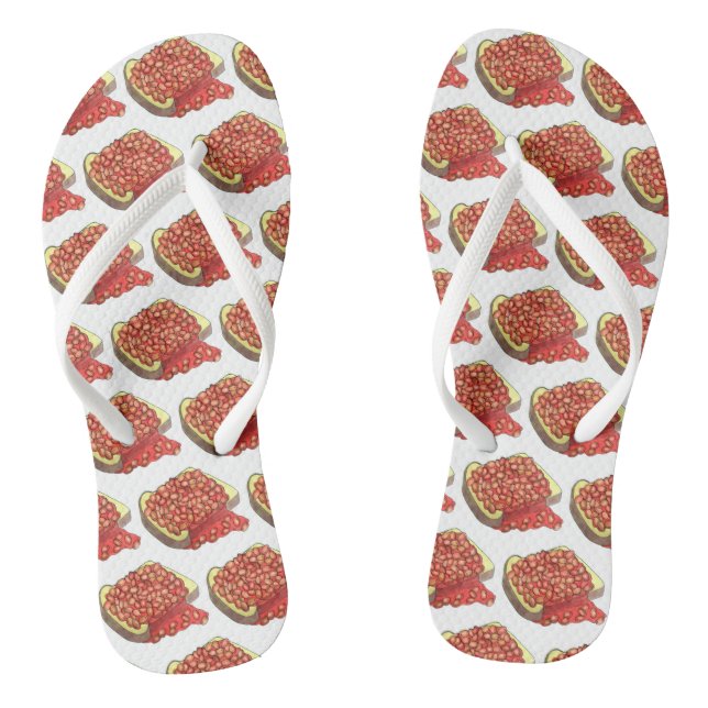 Chinelos Feijões assados com Comida de carne britânica torr (Pé da cama)